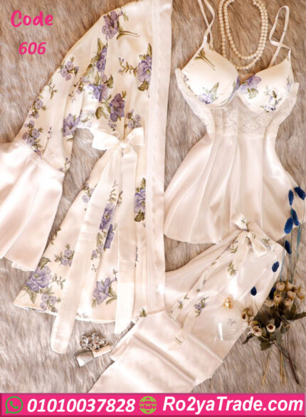 اجمل بيجامه 3 قطع - كود 606