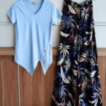 بيجامه حريمي قطن - كود 057