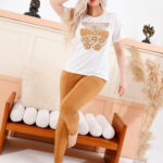 بجامه نص كم قطن نسائي - كود 401