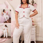 بيجامه نوم حريمي قطعتين - كود 4085