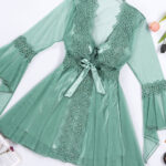 قميص نوم للعرايس ستان بالروب - كود 4538