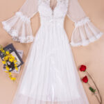 قميص نوم للعرايس ستان بروب طويل - كود 4901