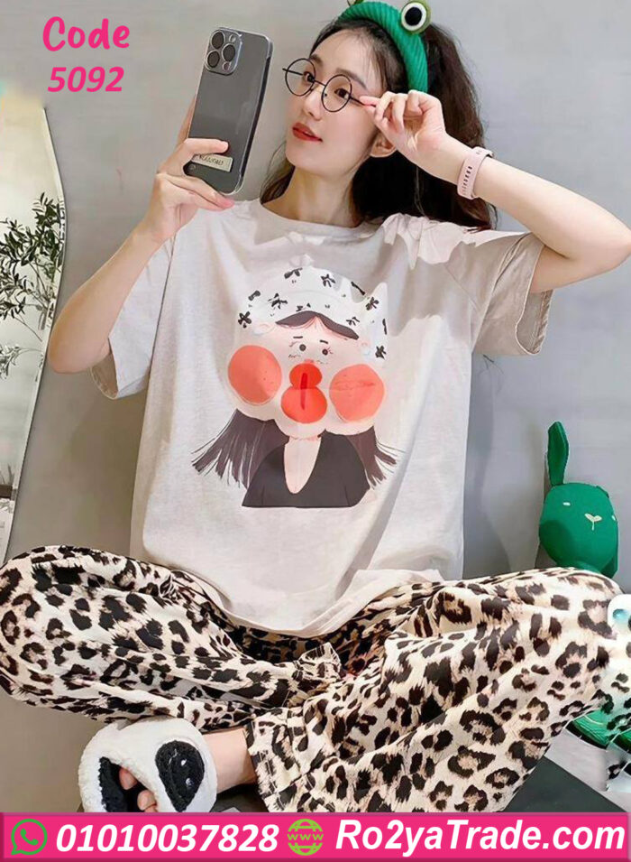 ⁦بيجامه صيفي حريمي - كود 5092⁩ - الصورة ⁦1⁩