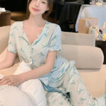 بيجامه صيفي حريمي 3 قطع - كود 5100