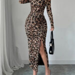 دريس طويل تايجر دلع - كود 5121