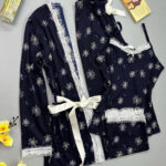 بيجامة حريمي 3 قطع - كود 743