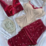 بيجامه قطن حريمي 3 قطع - كود 936