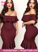 فستان قصير ضيق مفتوح - كود 1116