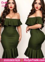 فستان قصير ضيق مفتوح - كود 1116