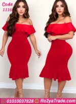 فستان قصير ضيق مفتوح - كود 1116