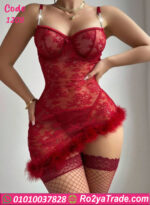 قميص نوم قصير شفاف - كود 1209