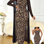 قميص نوم تايجر بالروب شفاف - كود L-41