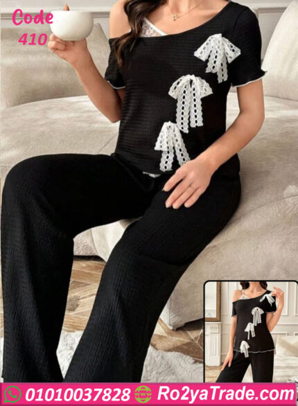 بيجامه حريمي صيفي قطن - كود 410