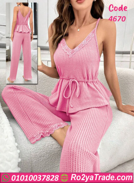 بيجامه قطعتين عرايسي دلع - كود 4670