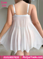 قميص نوم ابيض شفاف - كود 526