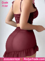 لانجري ميني جيب شفاف - كود 7130