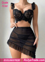 لانجري ميني جيب شفاف - كود 7130