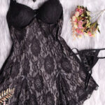 قميص نوم دانتيل قصير - كود 808