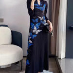 فستان صيفي طويل فراشات