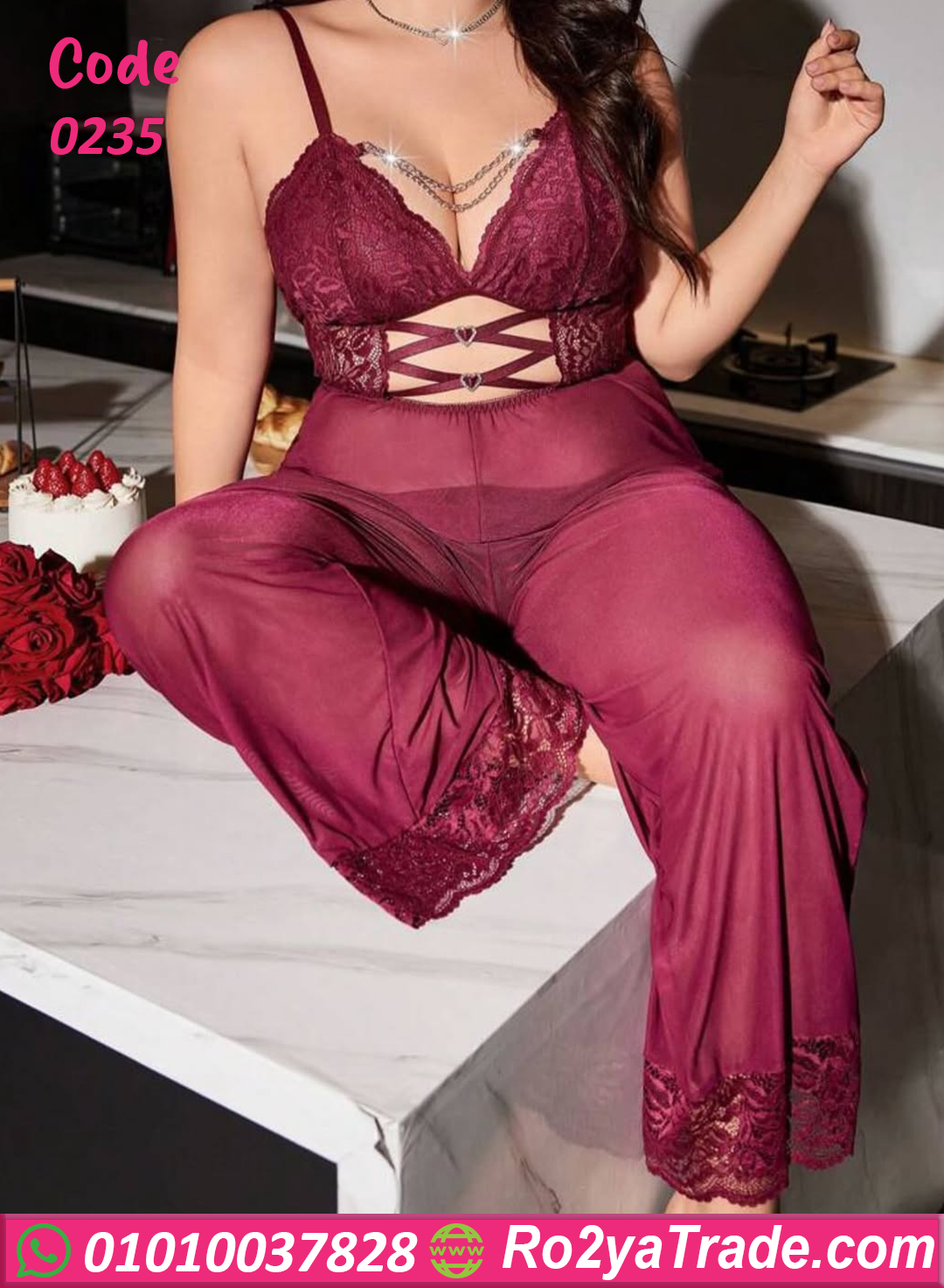 0235-4 جامب سوت دانتيل ناعم