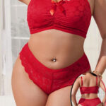 لانجري دانتيل أحمر