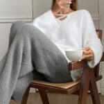 بيجامة حريمي قطيفة شتوي