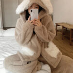 بيجامة شتوي فرو الأرنب