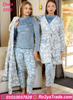 بيجامة شتوي ناعمة بكاب