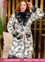 بيجامة شتوي قطيفة بالروب