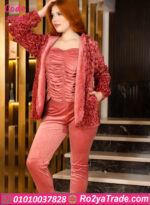 بيجامة فرو شتوي 3 قطع