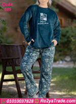 بيجامة شتوي قطيفة ناعمة بيج سايز