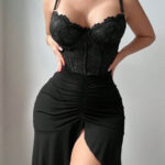 لانجري قصير دانتيل سواريه