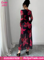 فستان صيفي مورد طويل