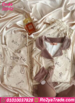 بيجامة قطيفة شتوي ناعمة