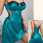 لانجري جلد ديسكو قصير