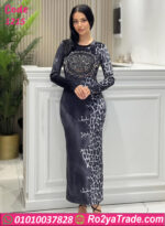 عباية شتوي قطيفة مضبوعة