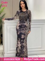 عباية شتوي قطيفة مضبوعة