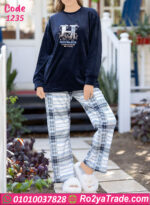 بيجامة قطيفة كاجوال شتوي