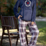 بيچامة شتوي قطيفة حريمي