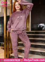 بيجامة شتوي قطيفة كشمير