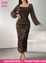 فستان تايجر شيفون طويل