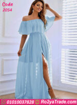 فستان شيفون أوف شولدر