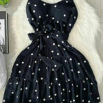 فستان بولكا دوت ليكرا