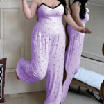 بيجامة حريمي ليكرا بيج سايز 3 قطع