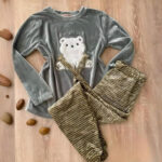 بيجامة شتوي فرو ناعم