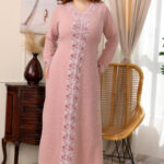 عباية بيت شتوي مطرزة