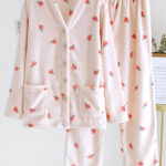 بيجامة فرو مشمش ناعمة