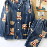 بيجامة حريمي شتوي قطيفة