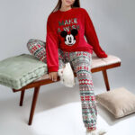 بيجامة شتوي قطيفة ميكي