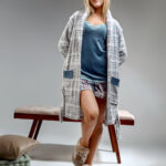 بيجامة شتوي هوت شورت بالروب